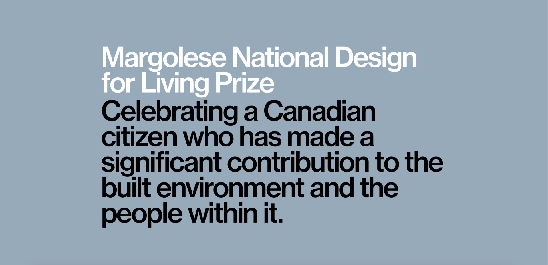 2021 Margolese Design Prize Award Ceremony 1